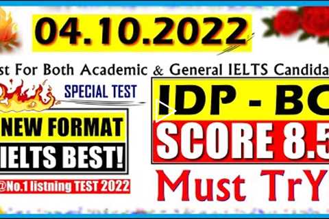 IELTS LISTENING PRACTICE TEST 2022 WITH ANSWERS | 04.10.2022