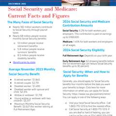 Fact Sheet: Social Security and Medicare: Current Facts and Figures